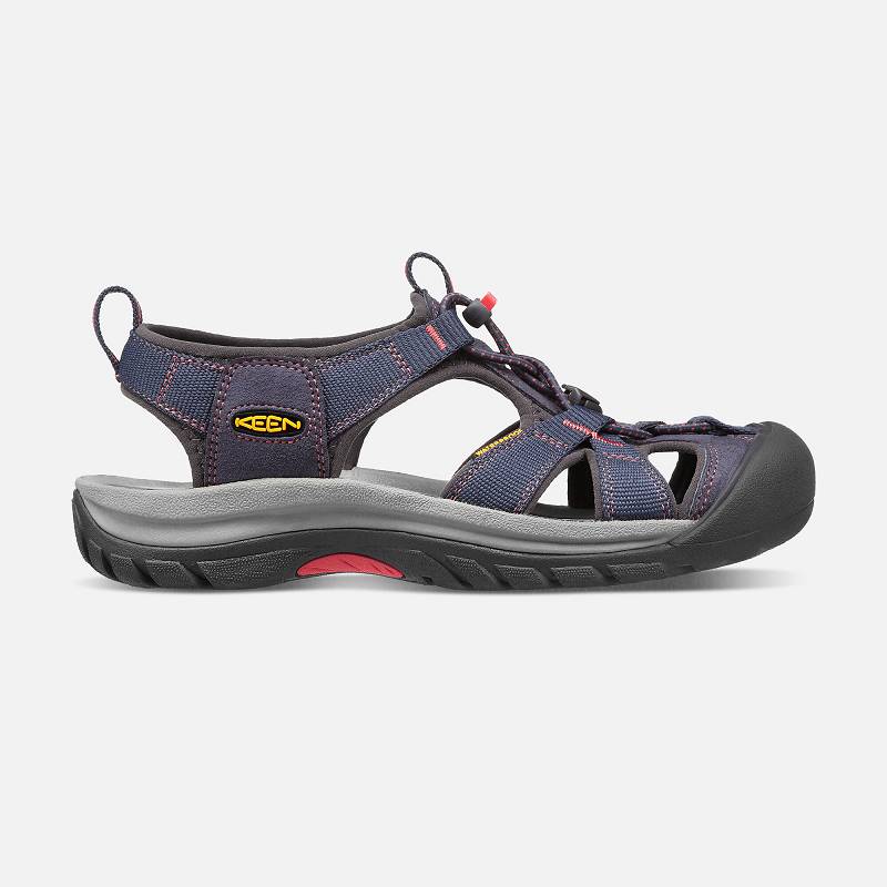 Keen Venice H2 Trekkingsandalen Damen DE-84365 Midnight Navy/Hot Coral - Keen Damenschuhe Navy